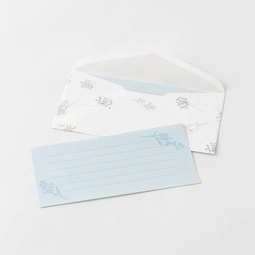 One-Stroke Note with Envelope Flower Letter Set / MIDORI - Image 7