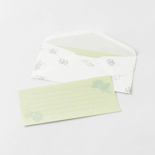 One-Stroke Note with Envelope Flower Letter Set / MIDORI - Image 9