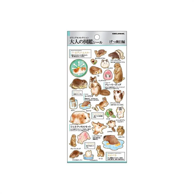 Otonano Zukan Nature and Animals Stickers / Kamio Japan - Image 21