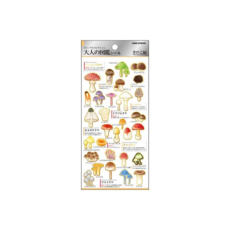 Otonano Zukan Nature and Animals Stickers / Kamio Japan - Image 32