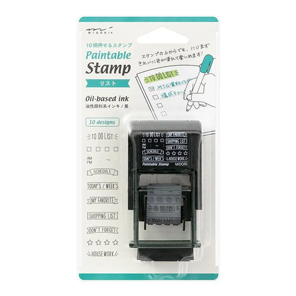 Paintable Stamp Rotating Self-Inking Rubber Stamp / MIDORI - Image 12