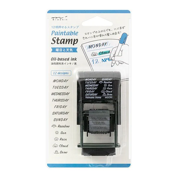 Paintable Stamp Rotating Self-Inking Rubber Stamp / MIDORI - Image 13