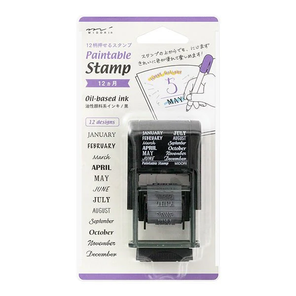 Paintable Stamp Rotating Self-Inking Rubber Stamp / MIDORI - Image 14