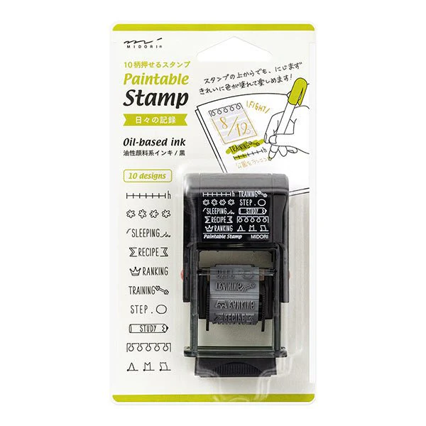 Paintable Stamp Rotating Self-Inking Rubber Stamp / MIDORI - Image 17