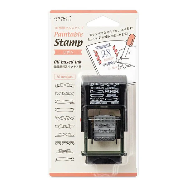 Paintable Stamp Rotating Self-Inking Rubber Stamp / MIDORI - Image 19