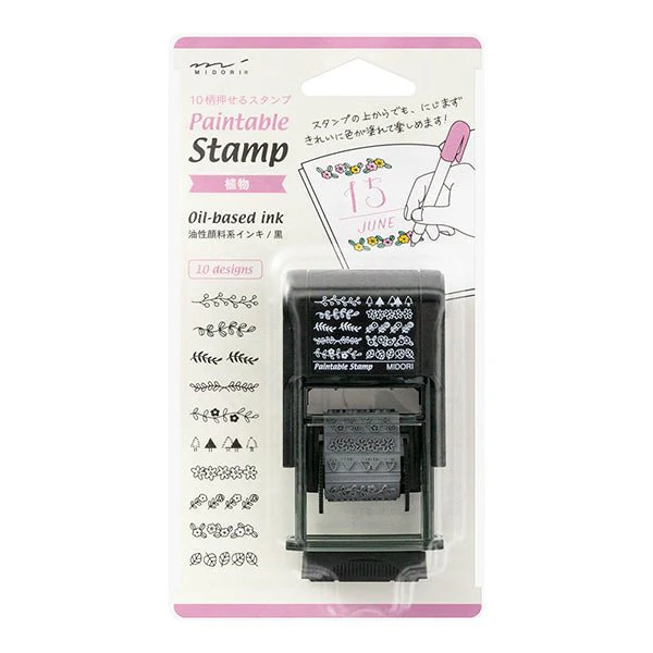 Paintable Stamp Rotating Self-Inking Rubber Stamp / MIDORI - Image 5
