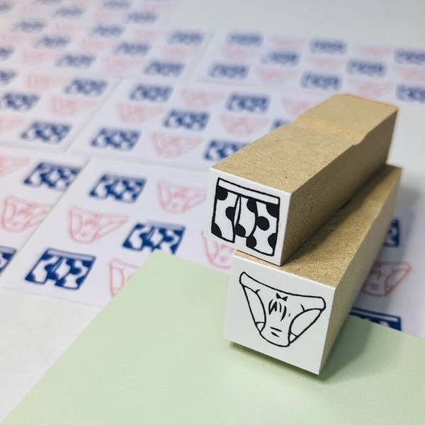 Pants Hanko Wood Stamp Set / Morita Inbou - Image 4