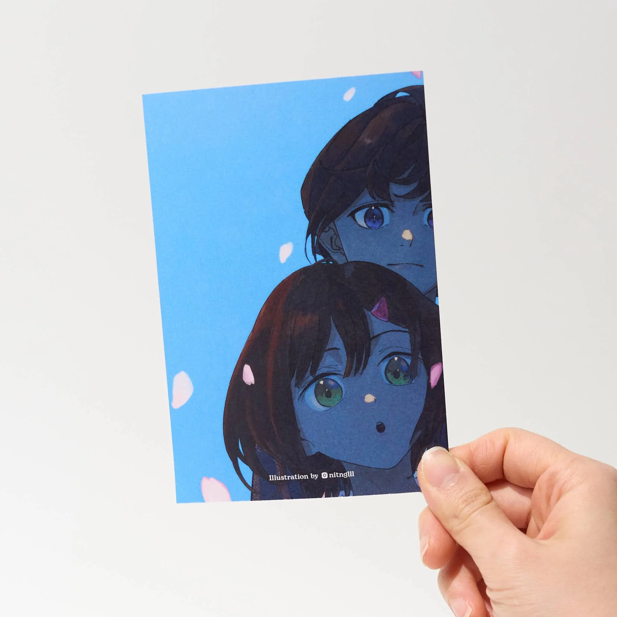 "Pink Rain" Postcard by Nitnglll / Bungu - Image 2