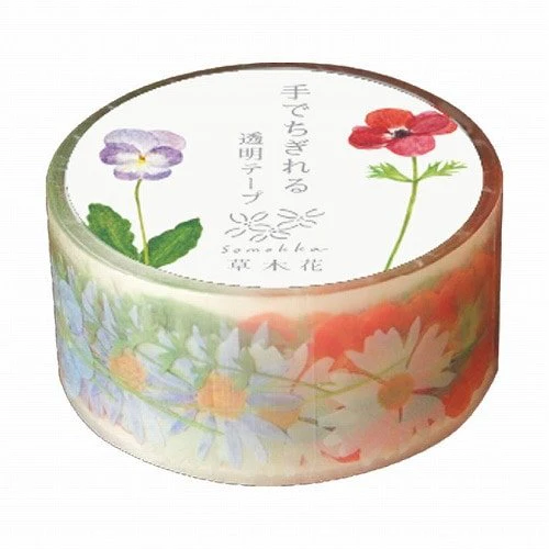 Plants and Flowers Clear Masking Tape / RYU-RYU