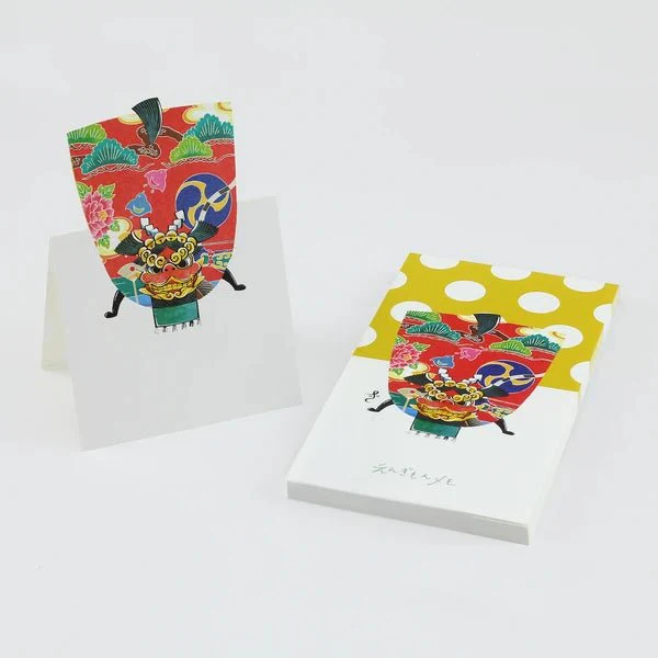 Pop-Up Lion Dance Die-Cut Stand Engimon Memo / Marumo Printing