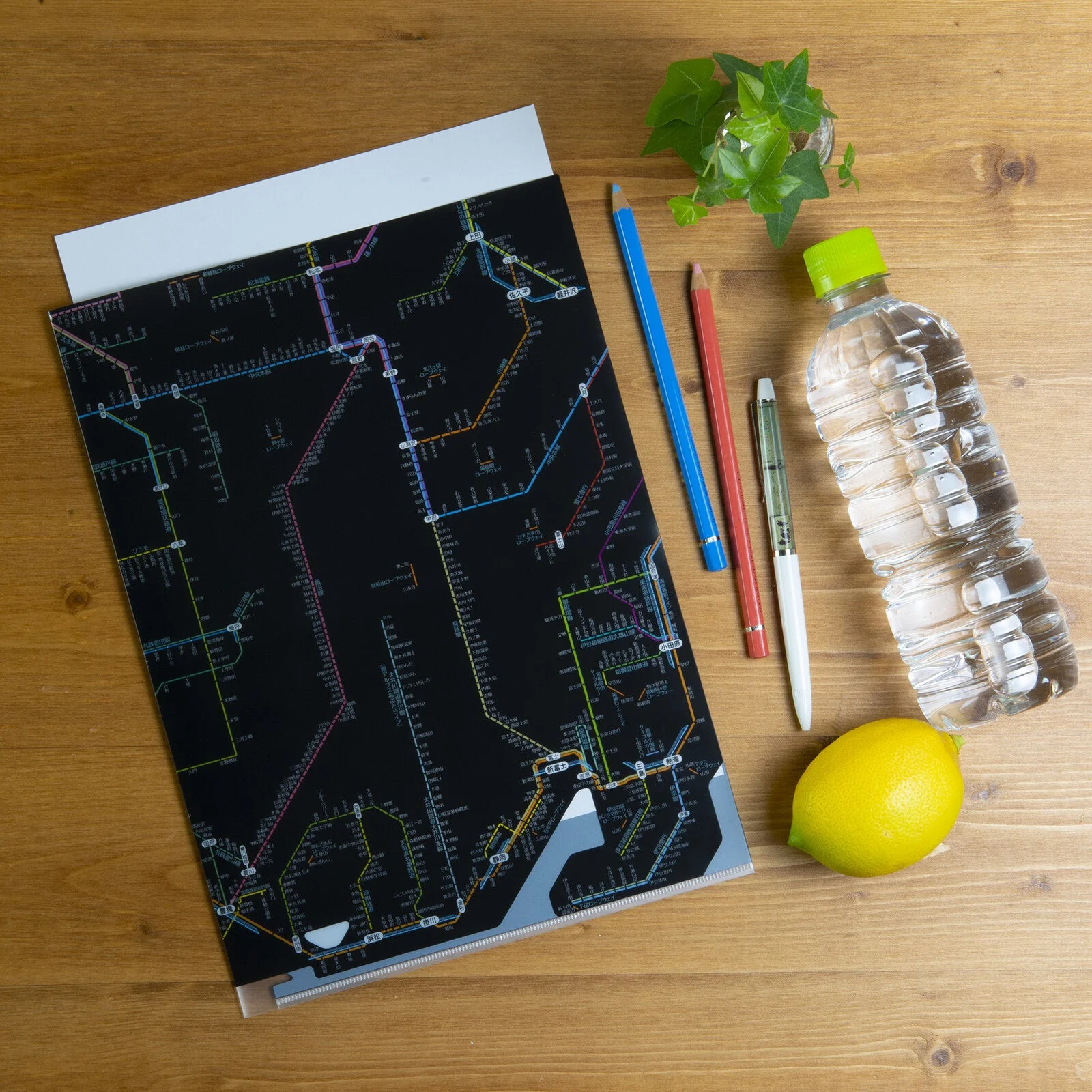 Railway Route Map Clear File Chubu Japanese Black / Tokyo Cartographic - Image 2