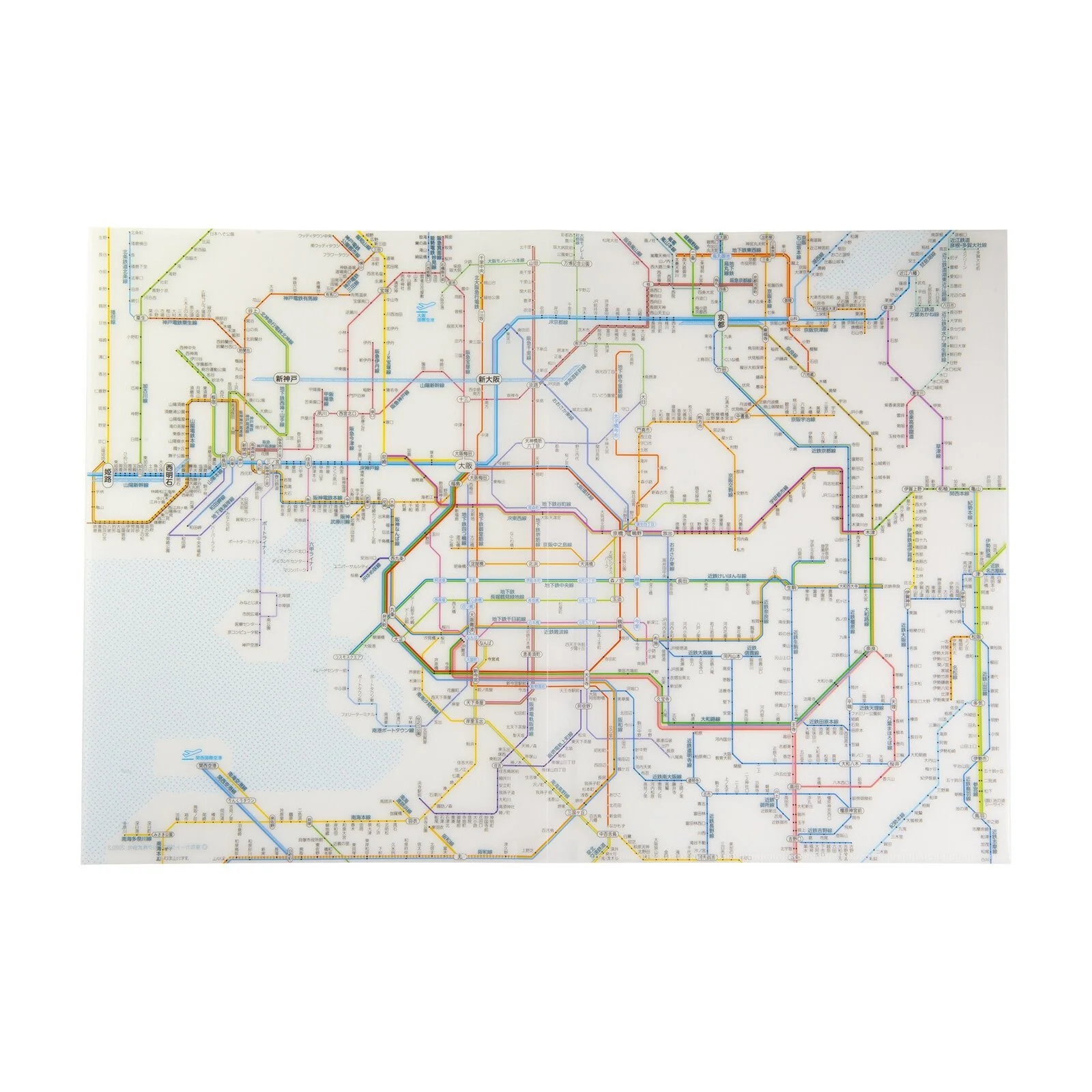 Railway Route Map Clear File Kansai Japanese / Tokyo Cartographic - Image 3