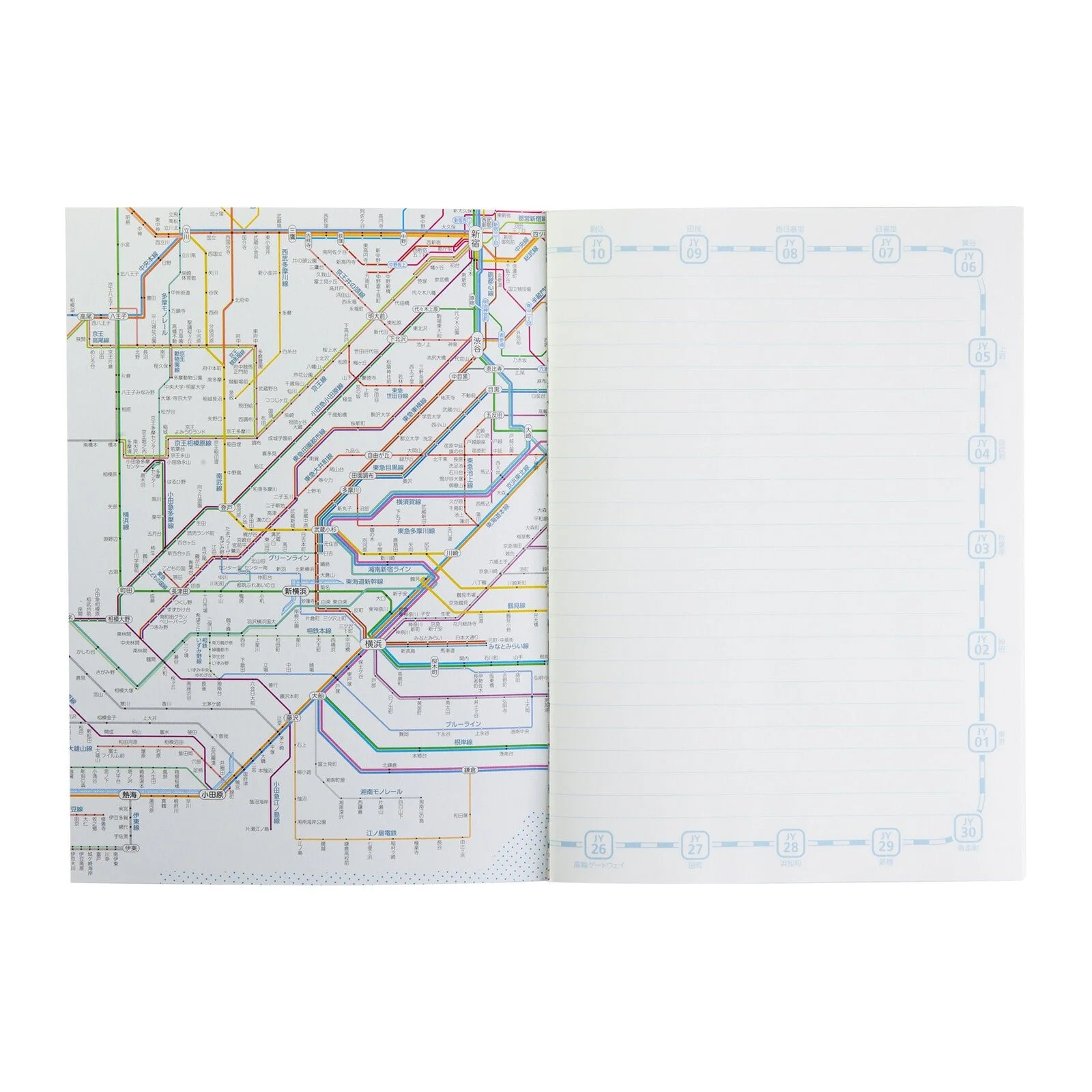 Railway Route Map Notebook A5 Tokyo Metropolitan Area / Tokyo Cartographic - Image 3