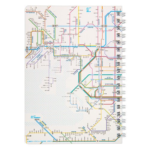 Railway Route Map Ring Notebook Kansai Japanese / Tokyo Cartographic - Image 2