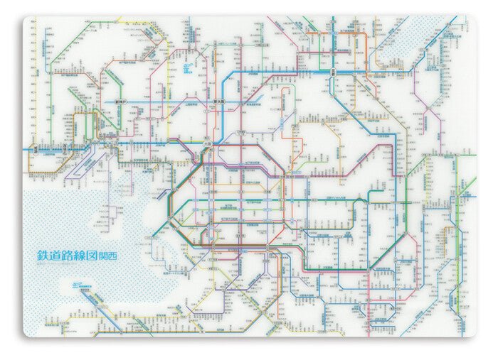 Railway Route Map Shitajiki Kansai Japanese Desk Pad / Tokyo Cartographic