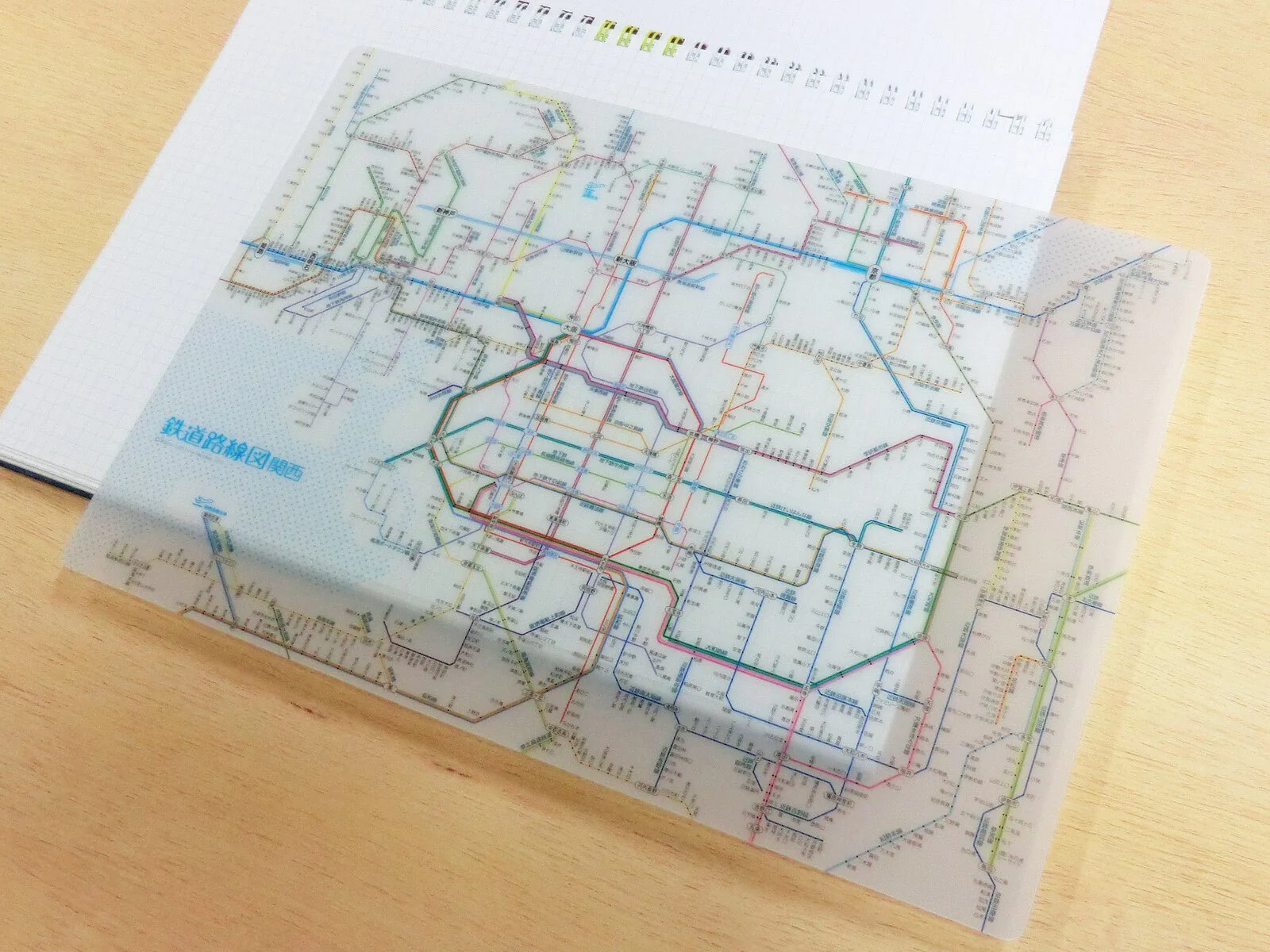Railway Route Map Shitajiki Kansai Japanese Desk Pad / Tokyo Cartographic - Image 2