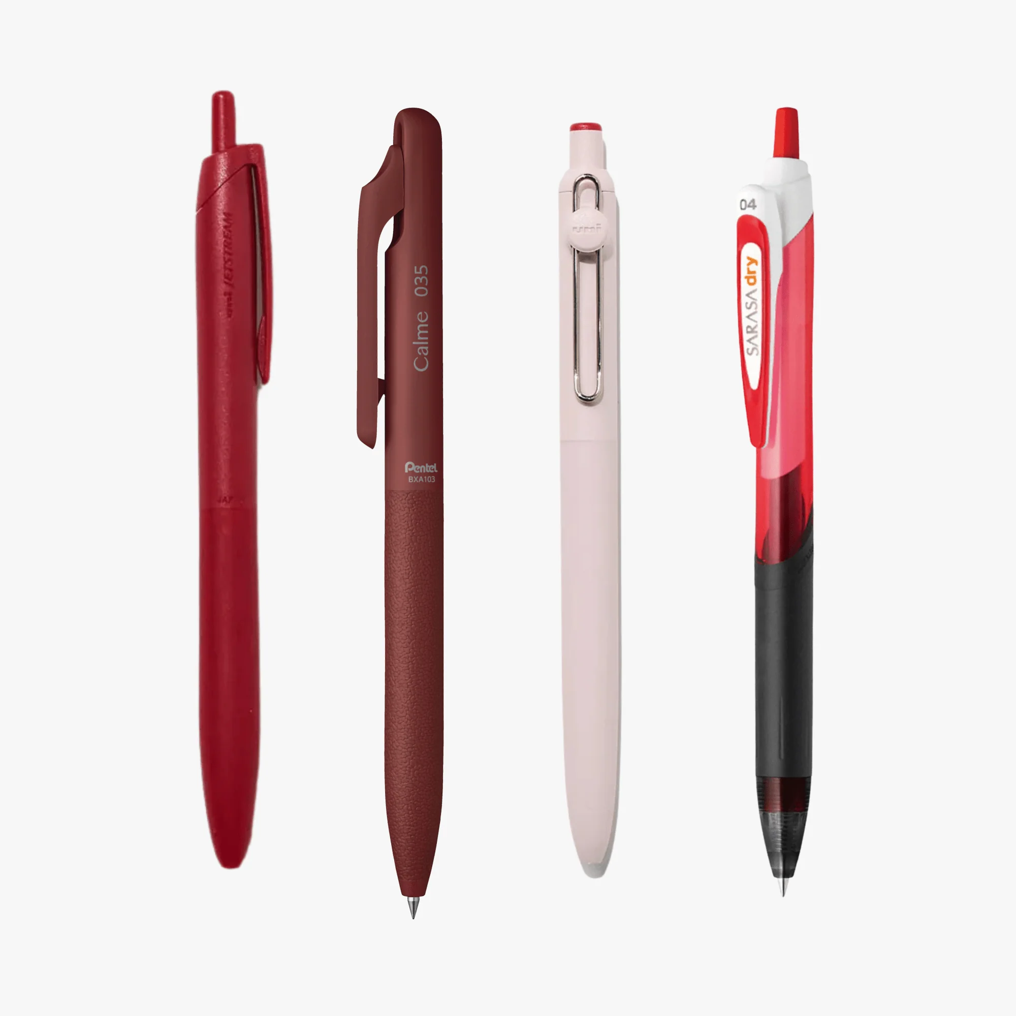 Red Ink Pen Sampler Pack of 4