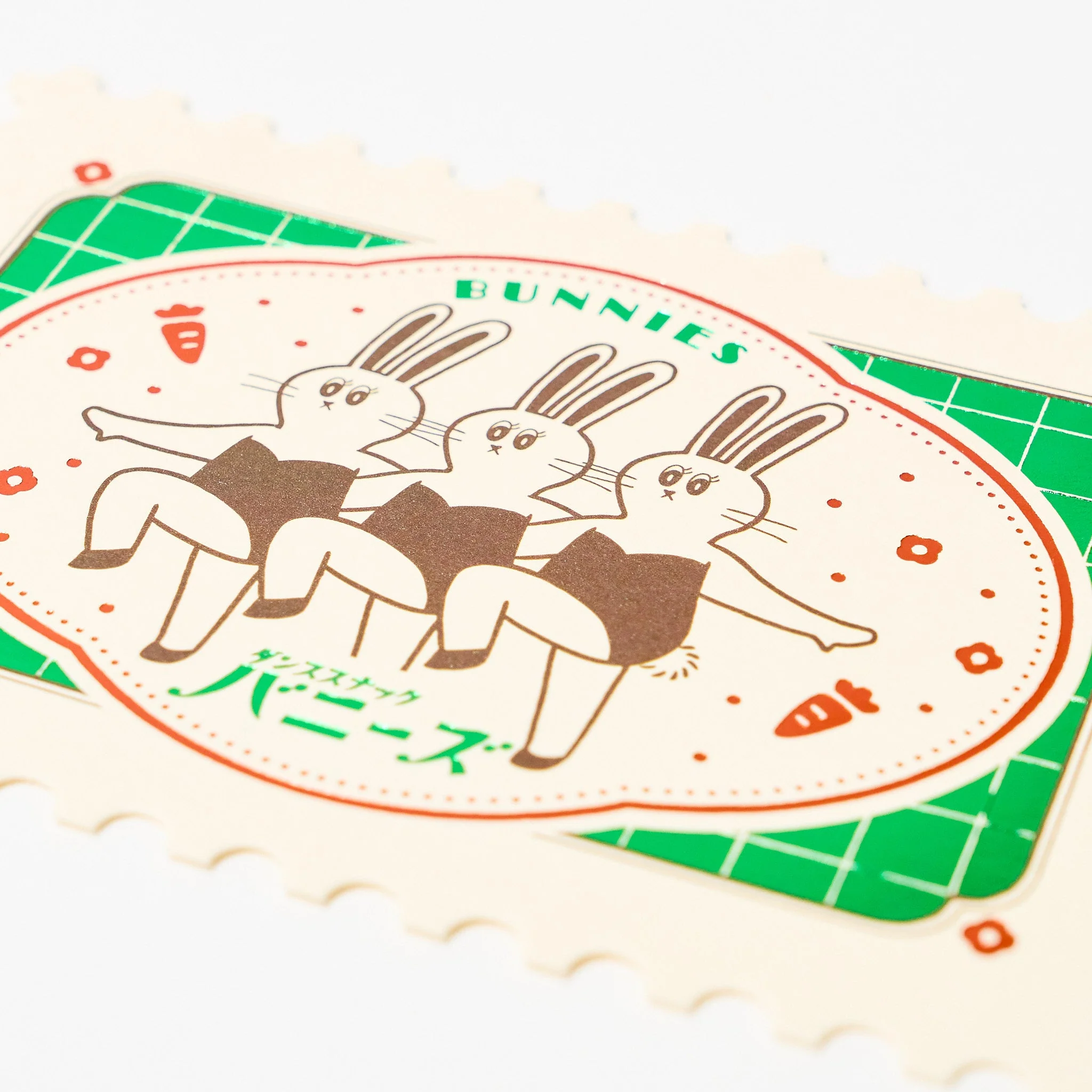 ROKKAKU x ob1toy Foil-Stamped Die-Cut Stamp Shaped Postcard / ROKKAKU - Image 12