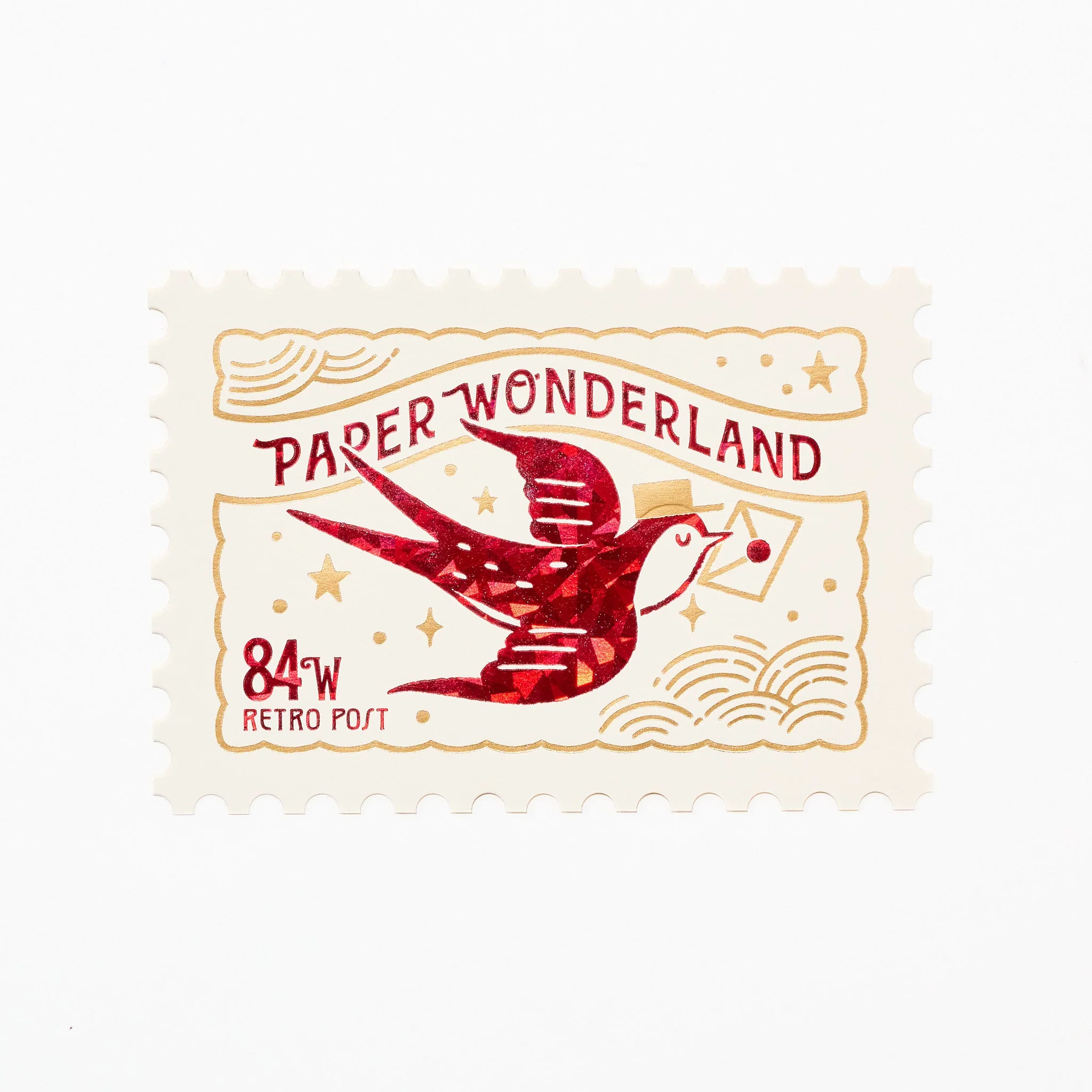 ROKKAKU x ob1toy Foil-Stamped Die-Cut Stamp Shaped Postcard / ROKKAKU - Image 13