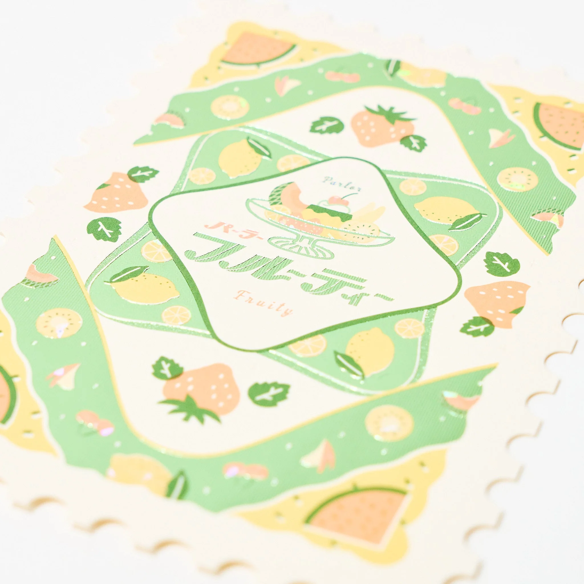 ROKKAKU x ob1toy Foil-Stamped Die-Cut Stamp Shaped Postcard / ROKKAKU - Image 6