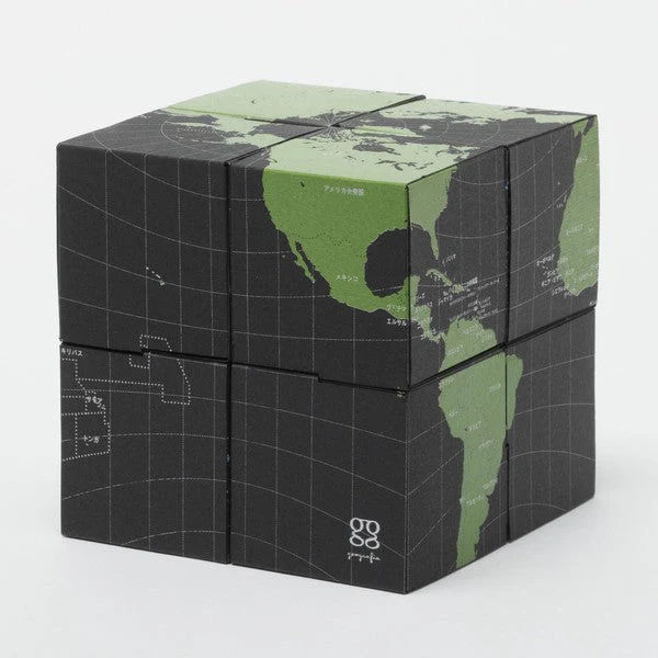 Rotating Paper Cube Globe Assembling Kit / Marumo Printing