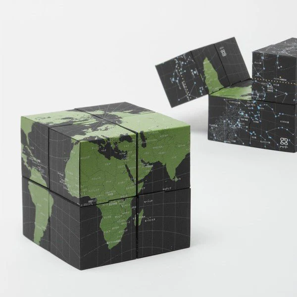 Rotating Paper Cube Globe Assembling Kit / Marumo Printing - Image 3