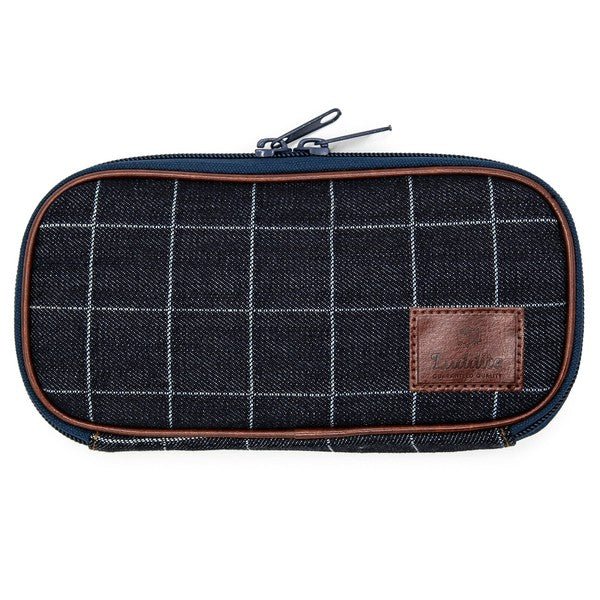 Round Zip Denim Pen Case / Luddite - Image 3