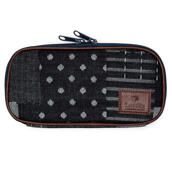 Round Zip Denim Pen Case / Luddite - Image 4