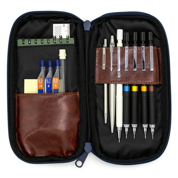 Round Zip Denim Pen Case / Luddite - Image 6