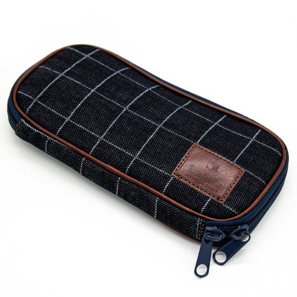 Round Zip Denim Pen Case / Luddite - Image 9