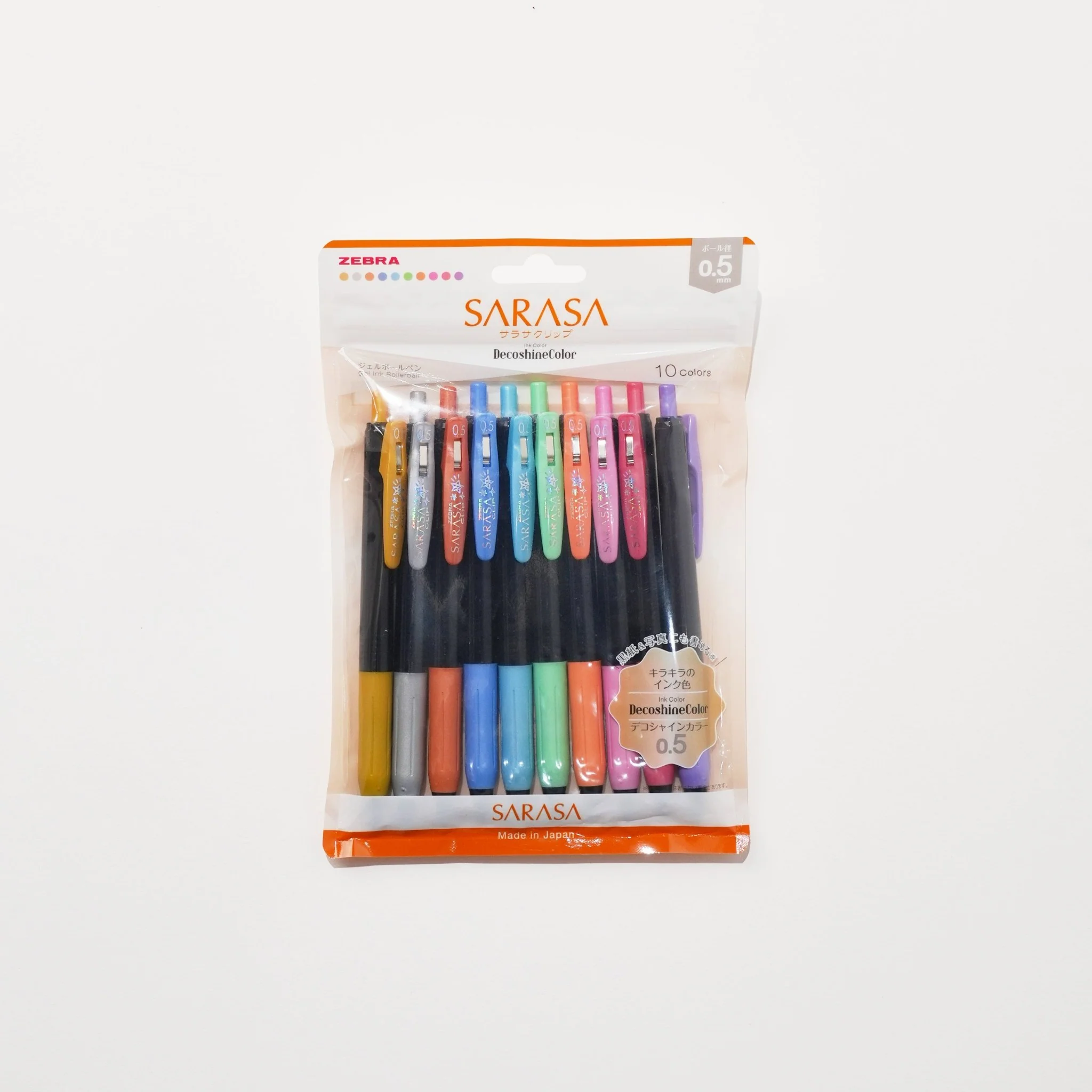 Sarasa Clip DecoShine Gel Ink Pen Set / Zebra - Image 3