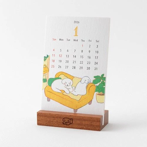 Dog and Cat Stand Calendars 2026 / MIDORI