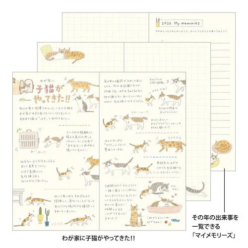 Sayo Koizumi Cat Pocket Diary 2026 / MIDORI - Image 14
