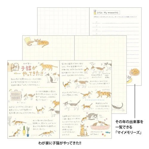 Sayo Koizumi Cat Pocket Diary 2026 / MIDORI - Image 7