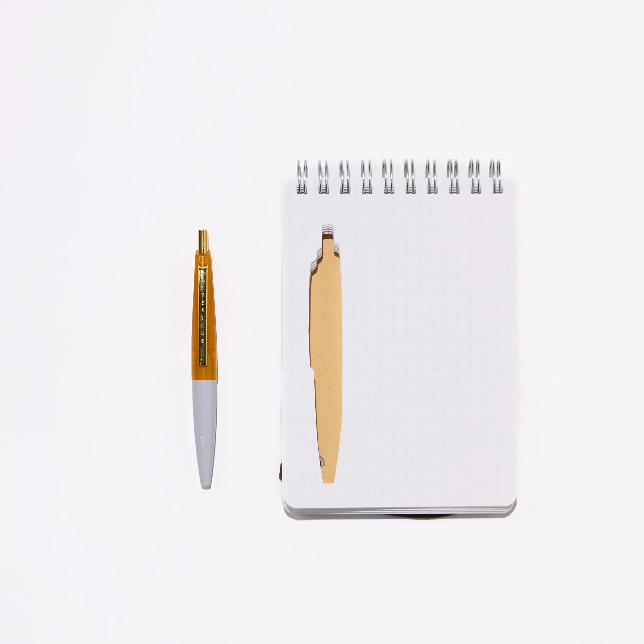 Scribble Notebook B7 White Premium Paper with Mini Ballpoint Pen / ANTERIQUE - Image 3