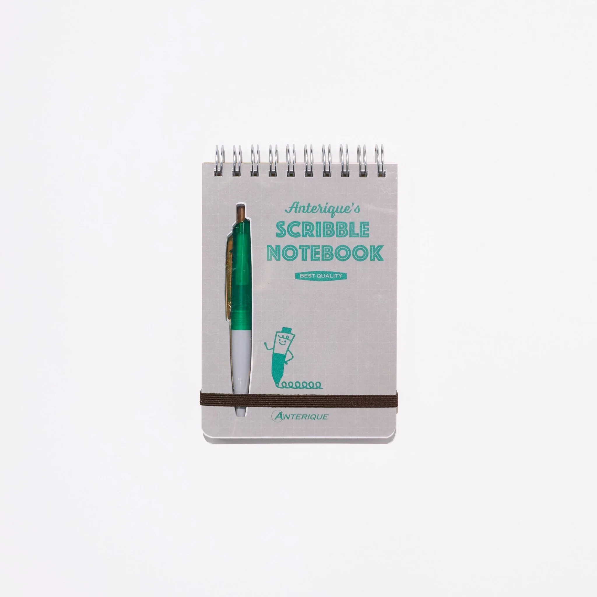 Scribble Notebook B7 White Premium Paper with Mini Ballpoint Pen / ANTERIQUE - Image 5