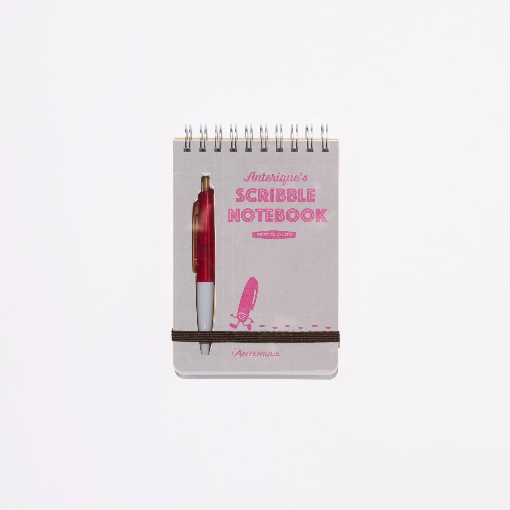 Scribble Notebook B7 White Premium Paper with Mini Ballpoint Pen / ANTERIQUE - Image 6