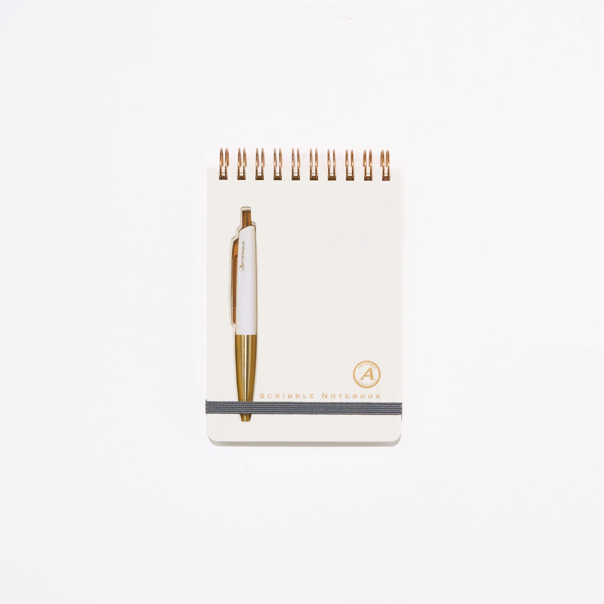 Scribble Notebook First Class B7 with Brass Mini Ballpoint Pen / ANTERIQUE - Image 4