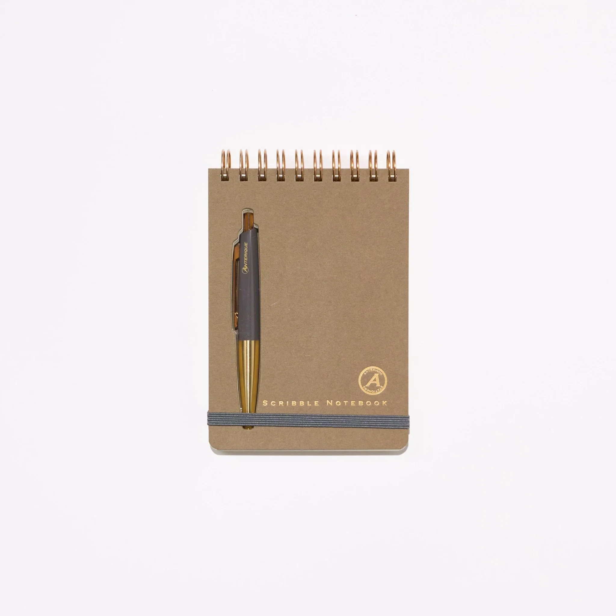 Scribble Notebook First Class B7 with Brass Mini Ballpoint Pen / ANTERIQUE - Image 5