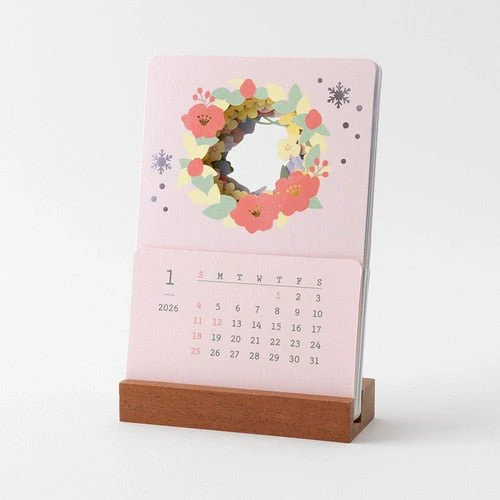 Seasonal Flowers Peek-a-Boo Calendar 2026 / MIDORI