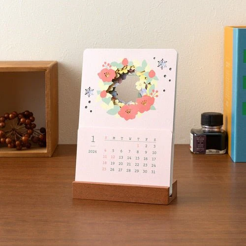 Seasonal Flowers Peek-a-Boo Calendar 2026 / MIDORI - Image 2