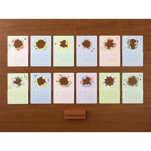 Seasonal Flowers Peek-a-Boo Calendar 2026 / MIDORI - Image 5