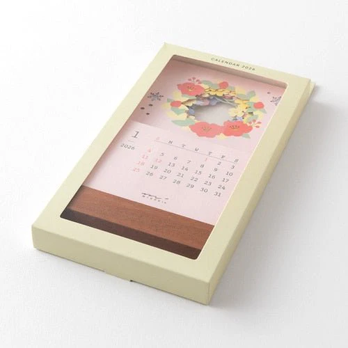 Seasonal Flowers Peek-a-Boo Calendar 2026 / MIDORI - Image 6
