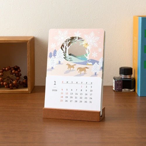 Seasonal Landscapes Peek-a-Boo Calendar 2026 / MIDORI - Image 2