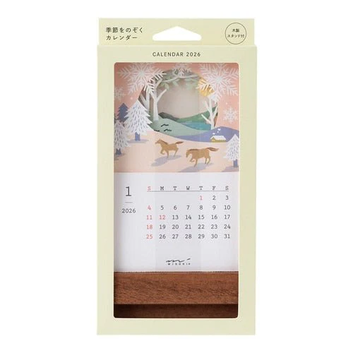 Seasonal Landscapes Peek-a-Boo Calendar 2026 / MIDORI - Image 7