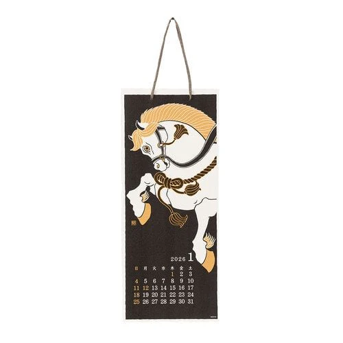 Seasonal Scenery Echizen Washi Paper Calendar 2026 / MIDORI - Image 2