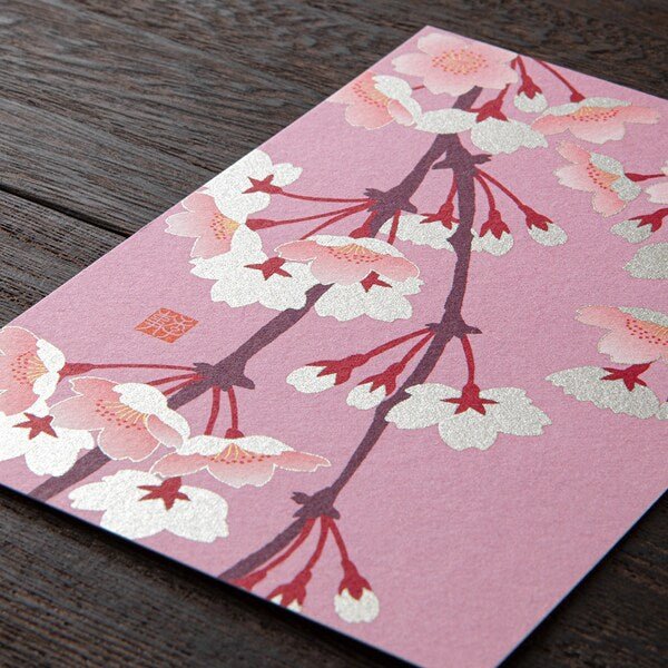 [Limited] Seasons Spring Silk-Print Postcard / MIDORI - Image 7