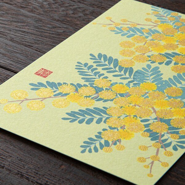 [Limited] Seasons Spring Silk-Print Postcard / MIDORI - Image 9