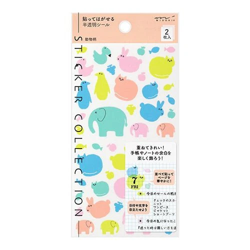 Semi-Transparent Journaling Sticker Collection / MIDORI