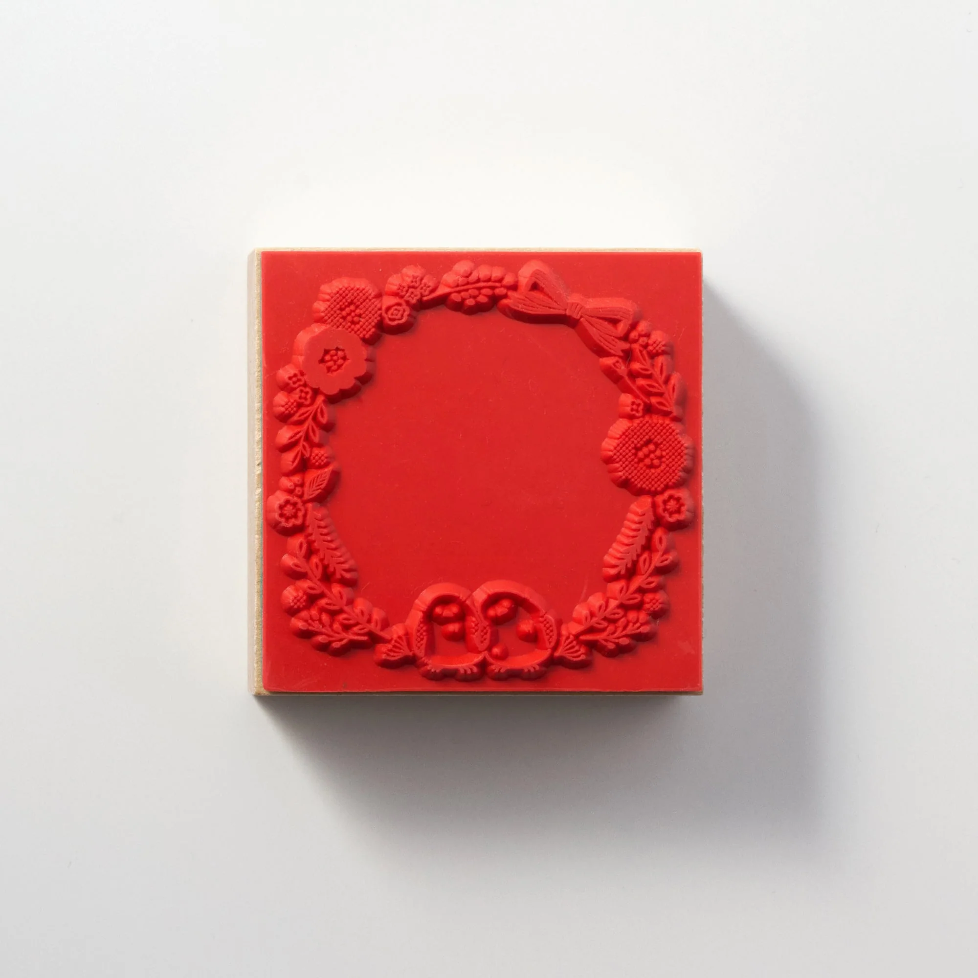 Shimaenaga Irodori Wooden Rubber Stamp Wreath / BEVERLY - Image 2
